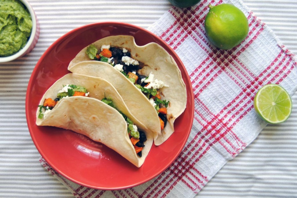 sweet potato tacos in bowl