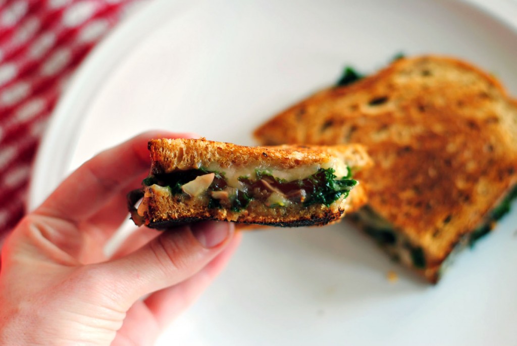 kale mushroom cheese